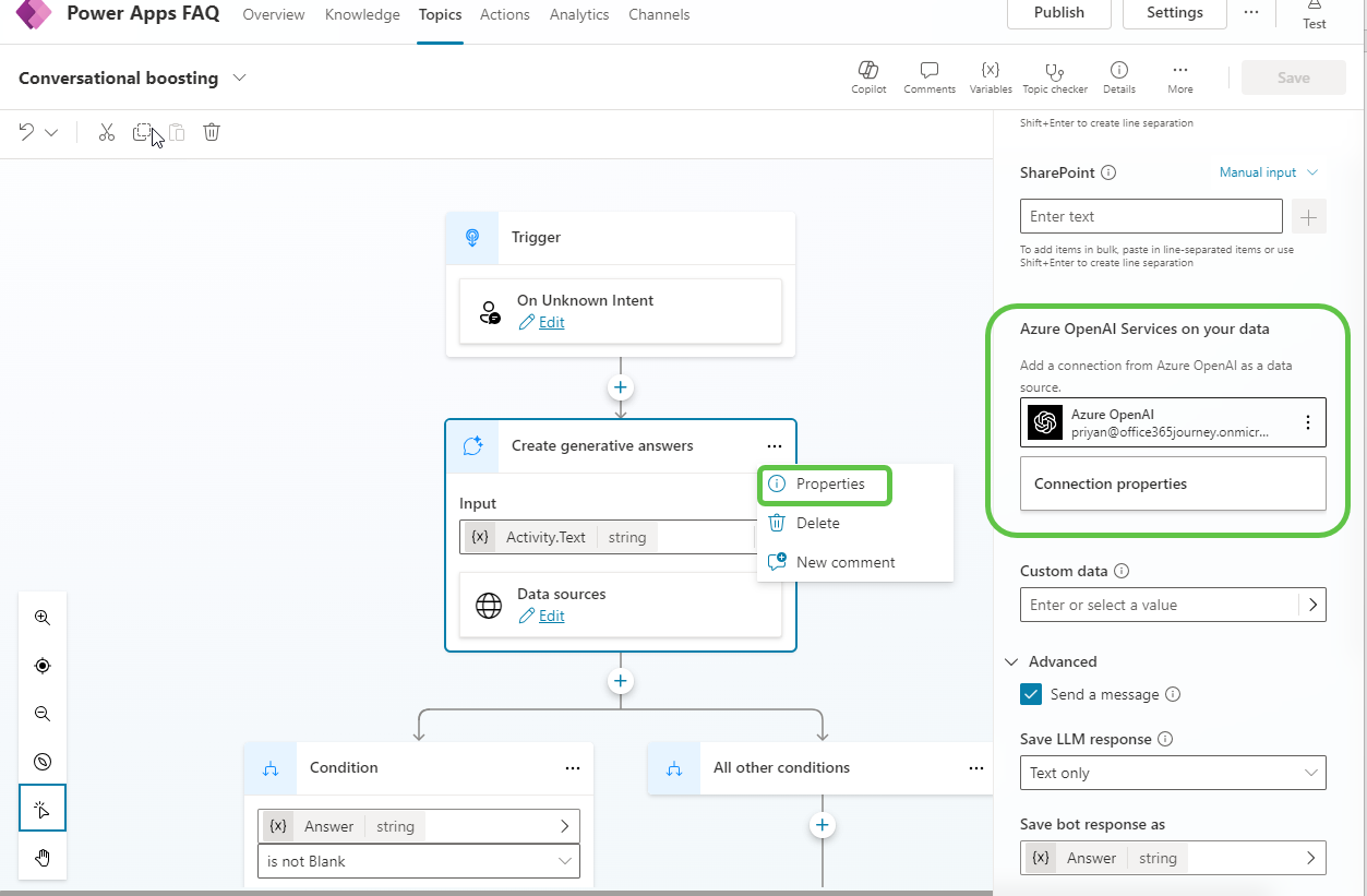 Generative Answers Node